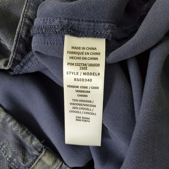 Splendid Collection Blue Shift Dress Sz M Pockets V Neck Distressed Summer $149 - Picture 7 of 8